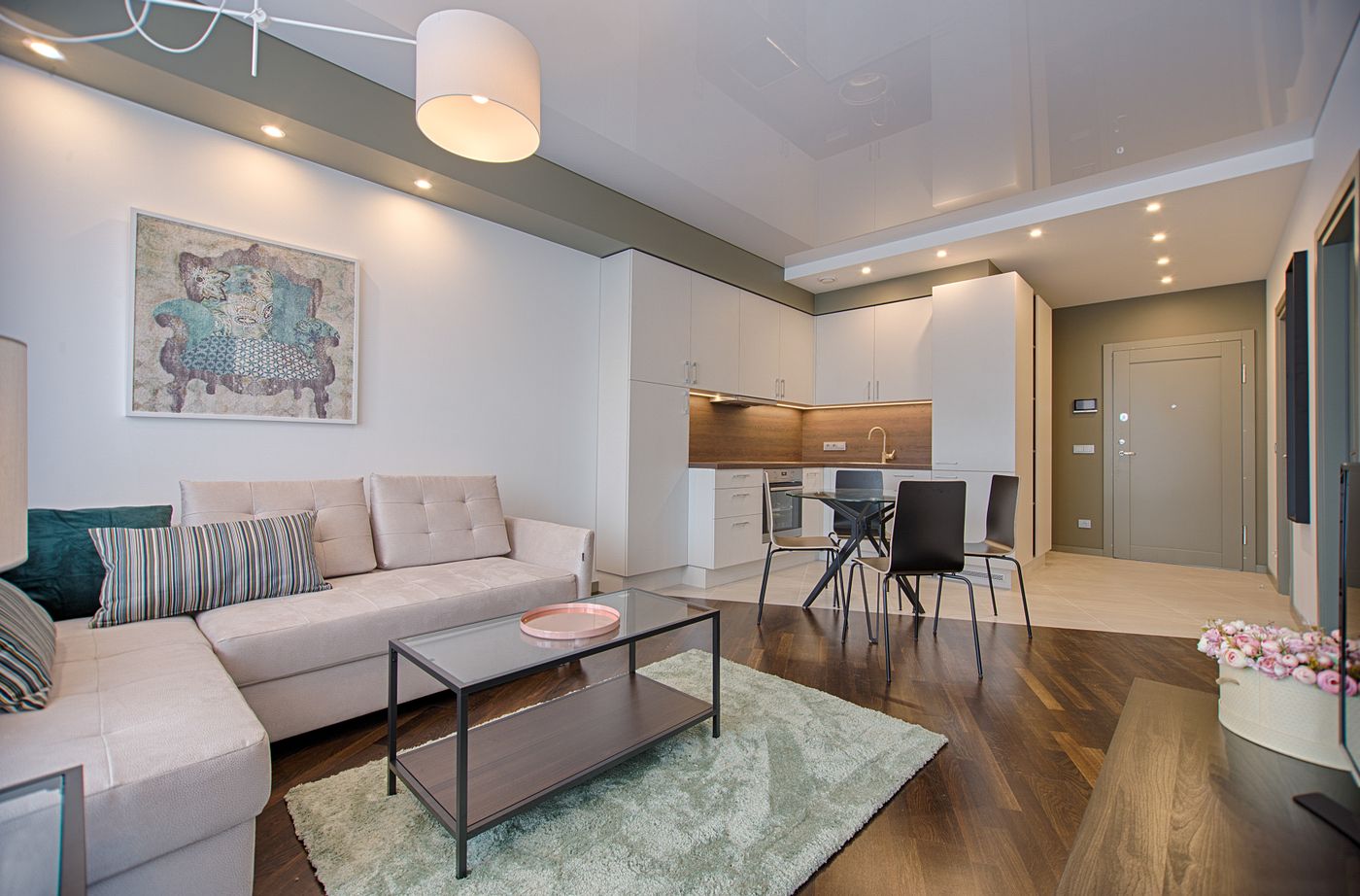 A bright, well-kept living room